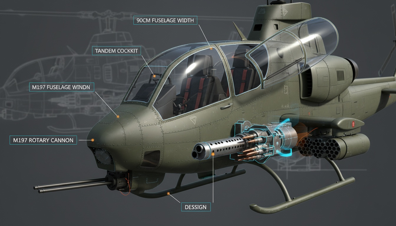 코브라 헬기 스텁 윙(Stub Wing)을 활용한 고정 무장 및 미사일 운용 시스템 - 상세 설명 이미지