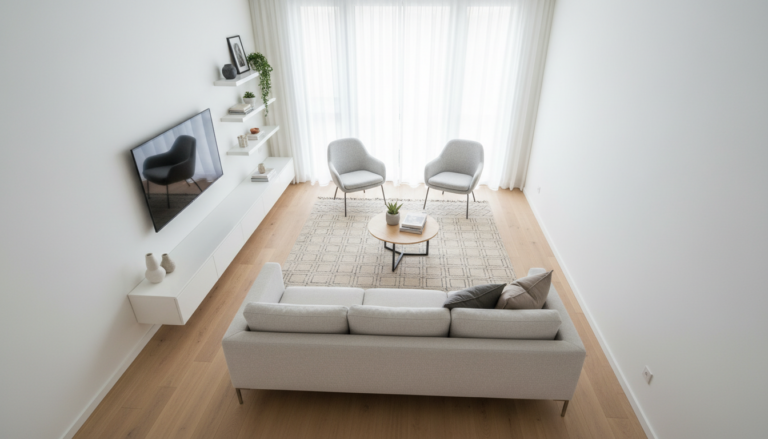좁은 거실 인테리어 가구 배치 팁 관련 이미지 1