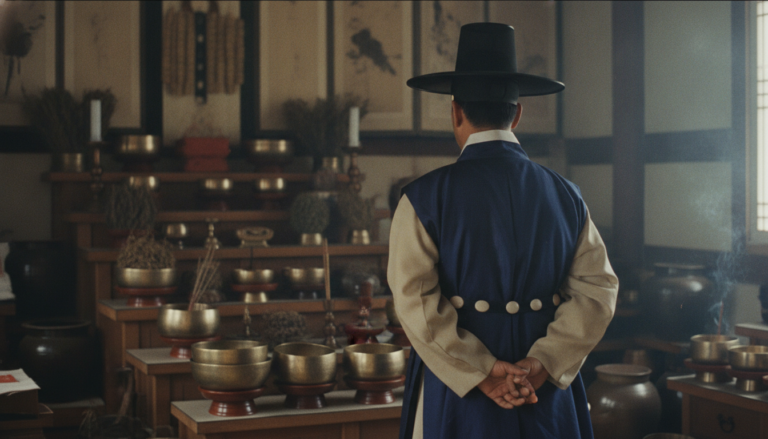 환승이별 재회 태백산 신당에서 촛불을 켜고 기도하는 금은도령의 뒷모습