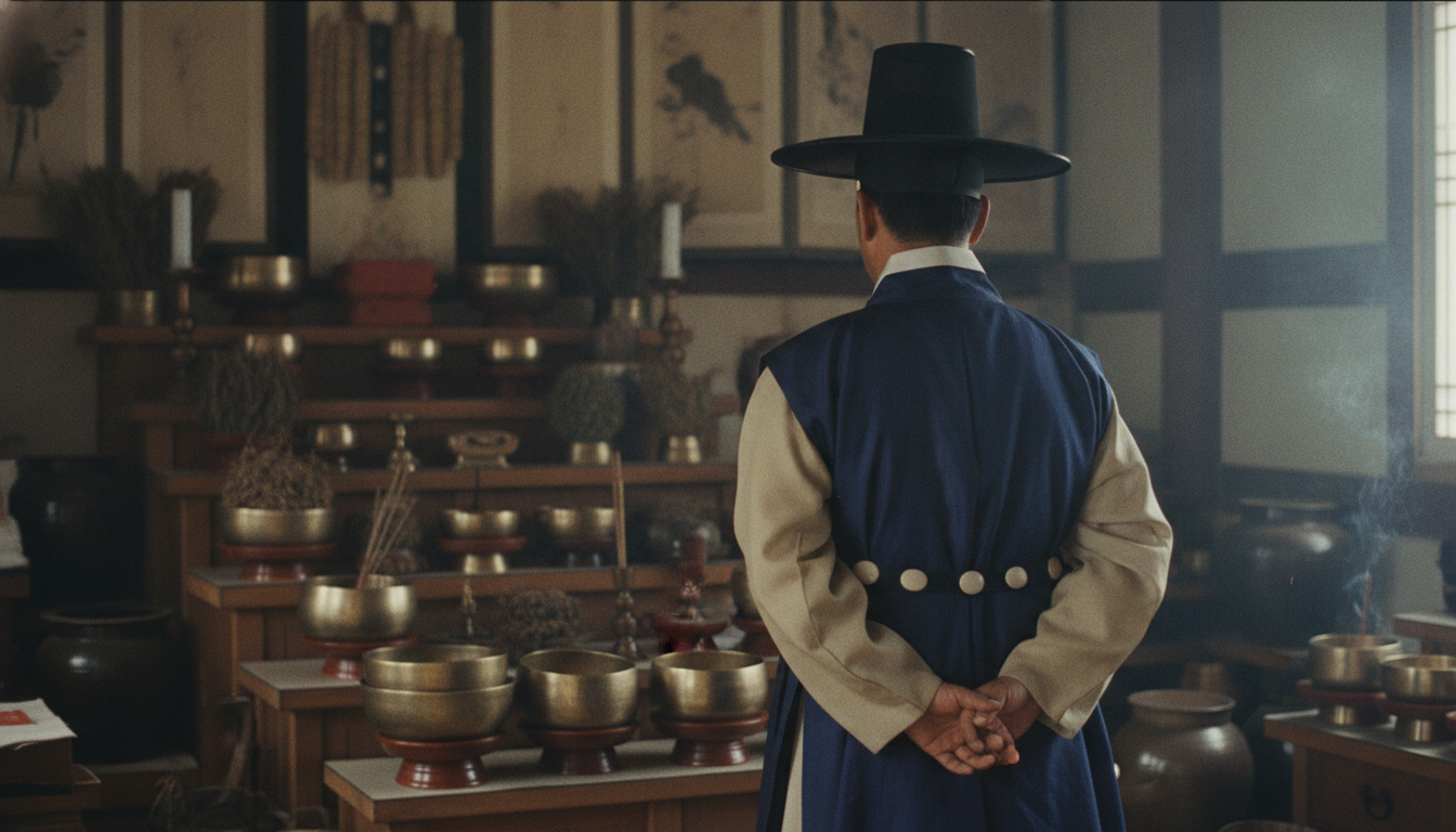 환승이별 재회 태백산 신당에서 촛불을 켜고 기도하는 금은도령의 뒷모습