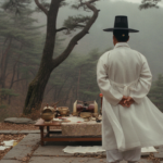 합격부적 태백산 당골 자락 산안개가 피어오르는 새벽 풍경
