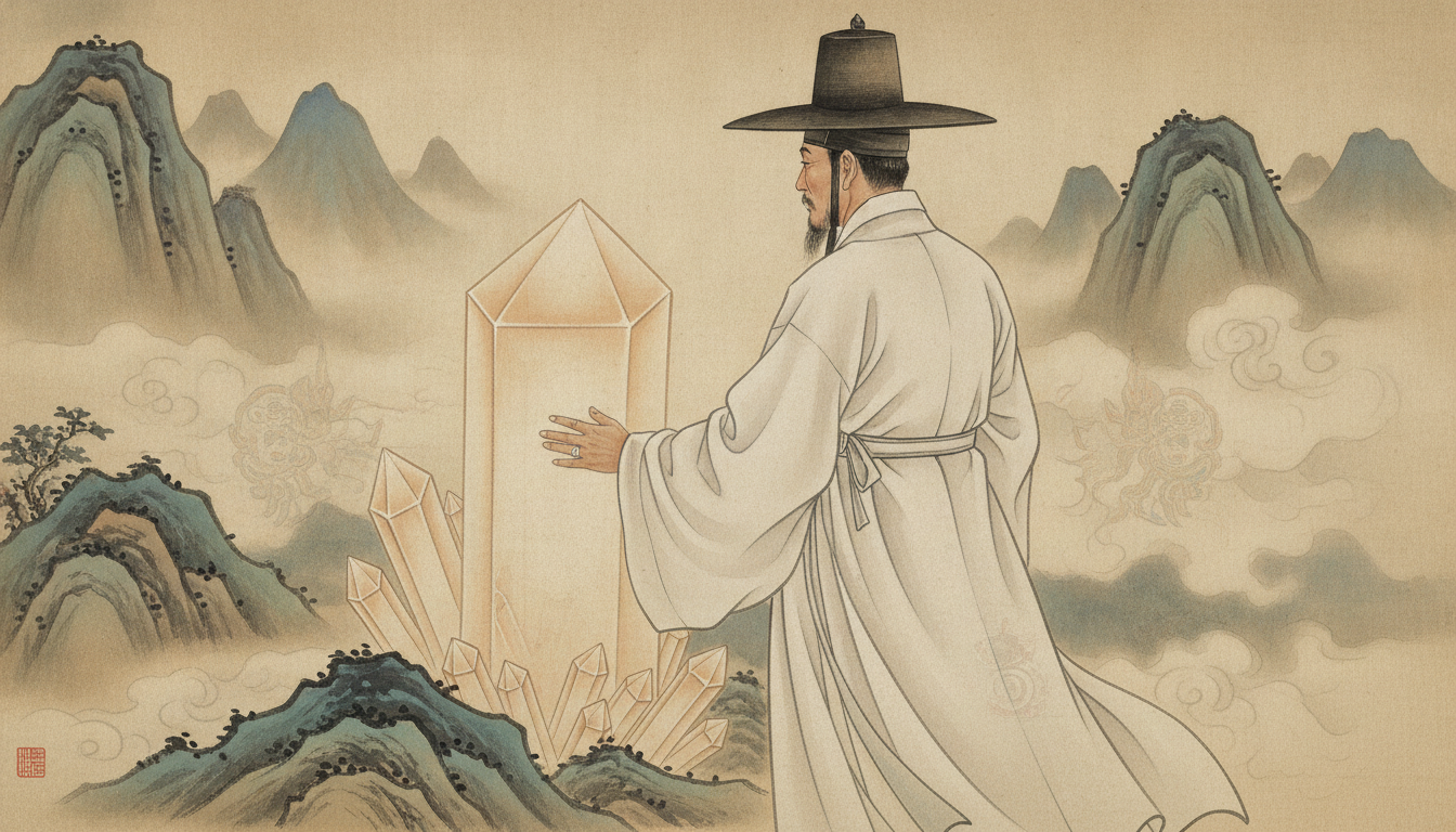 우환굿 태백산 계곡물에서 정화 의식을 치르는 장면