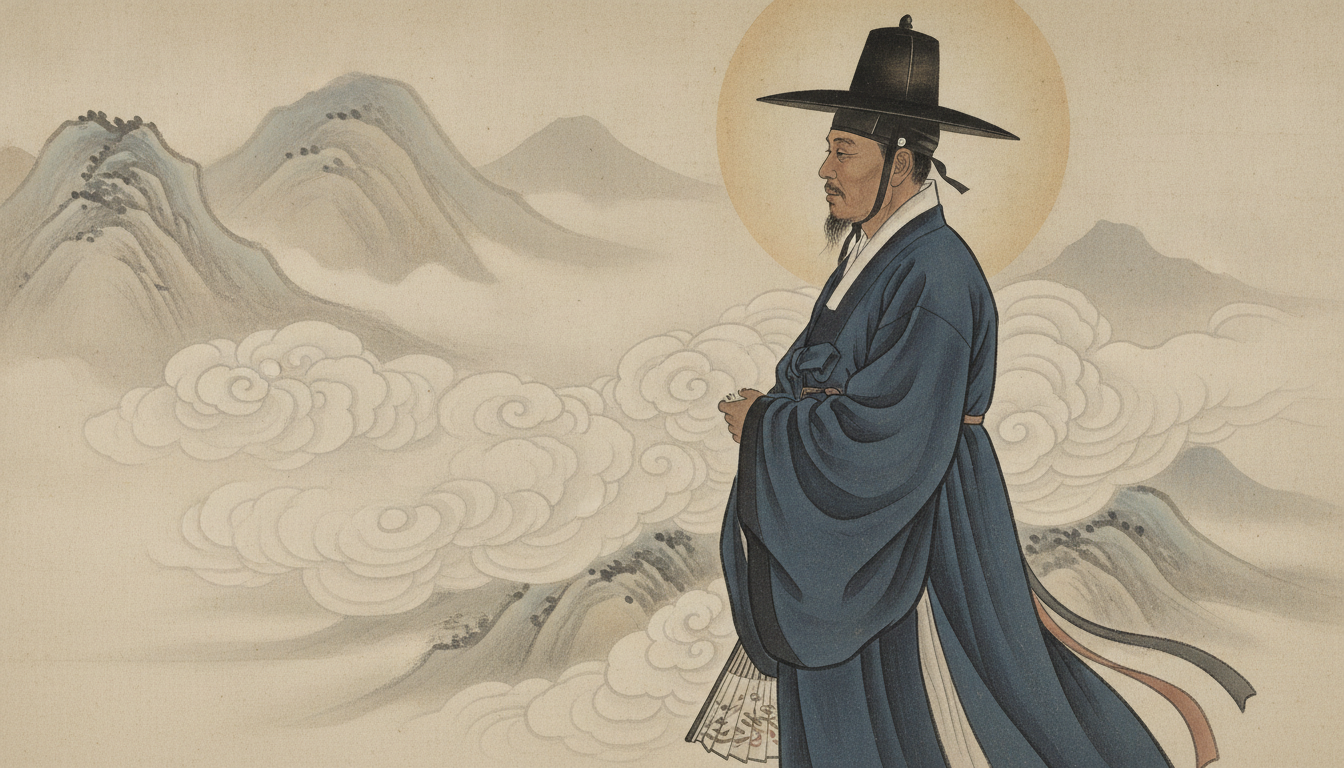 환승이별 재회 새벽녘 태백산의 맑은 공기와 안개가 자욱한 산세