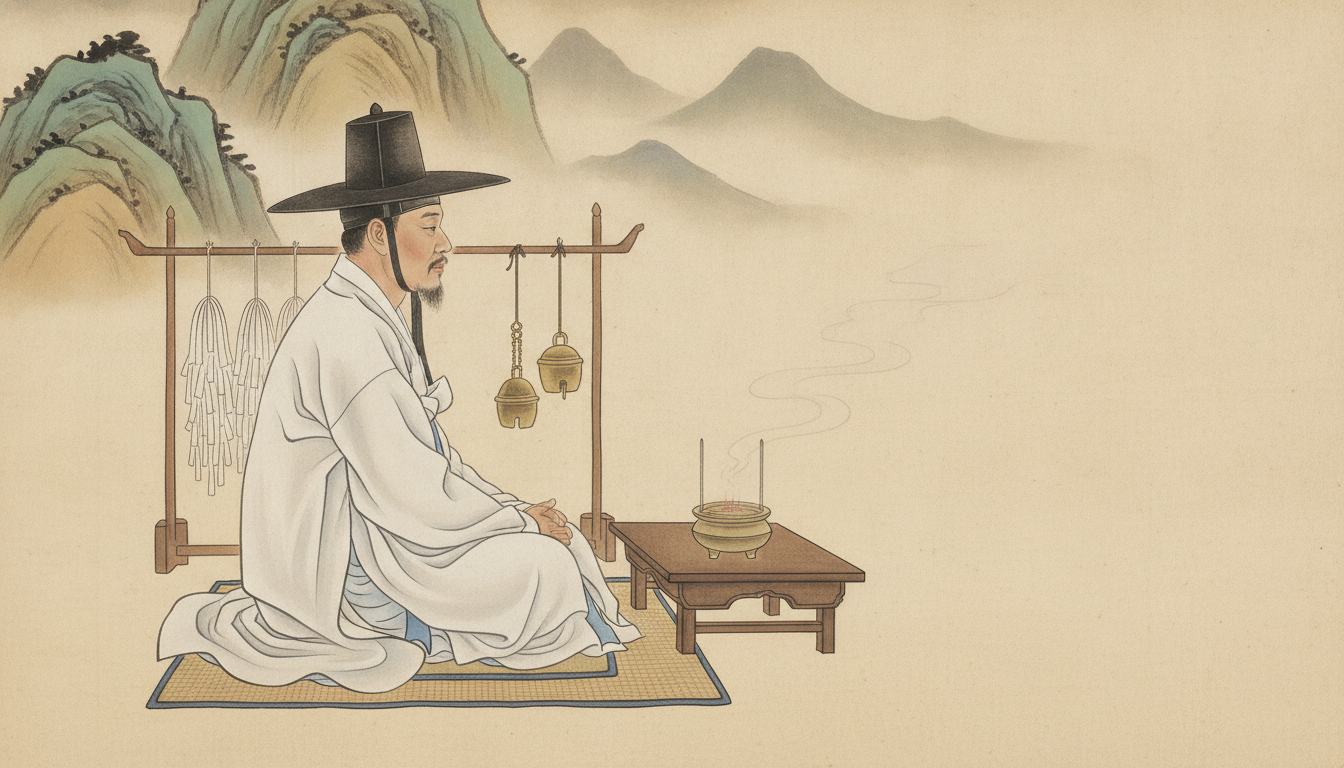 환승이별 재회 정갈하게 차려진 치성 상차림과 맑은 정화수 한 그릇