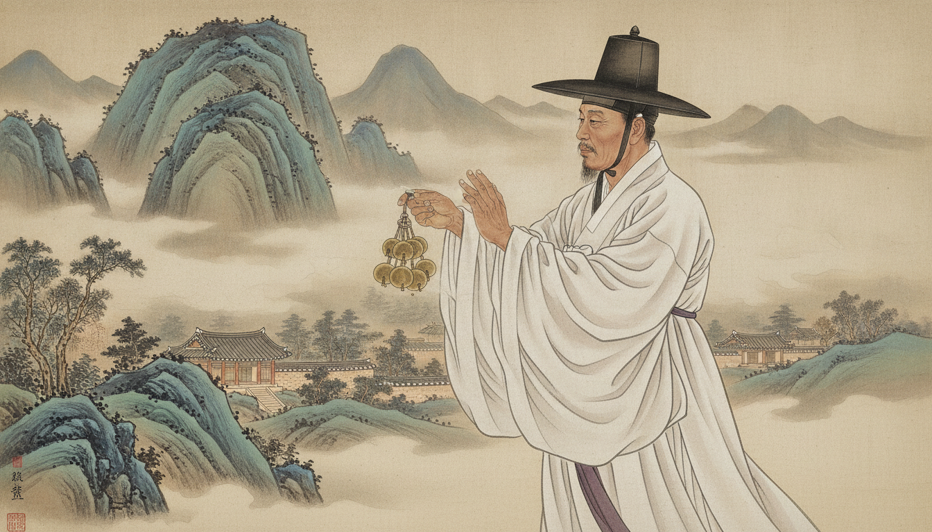 조상천도 태백산의 맑은 계곡물이 흐르는 풍경