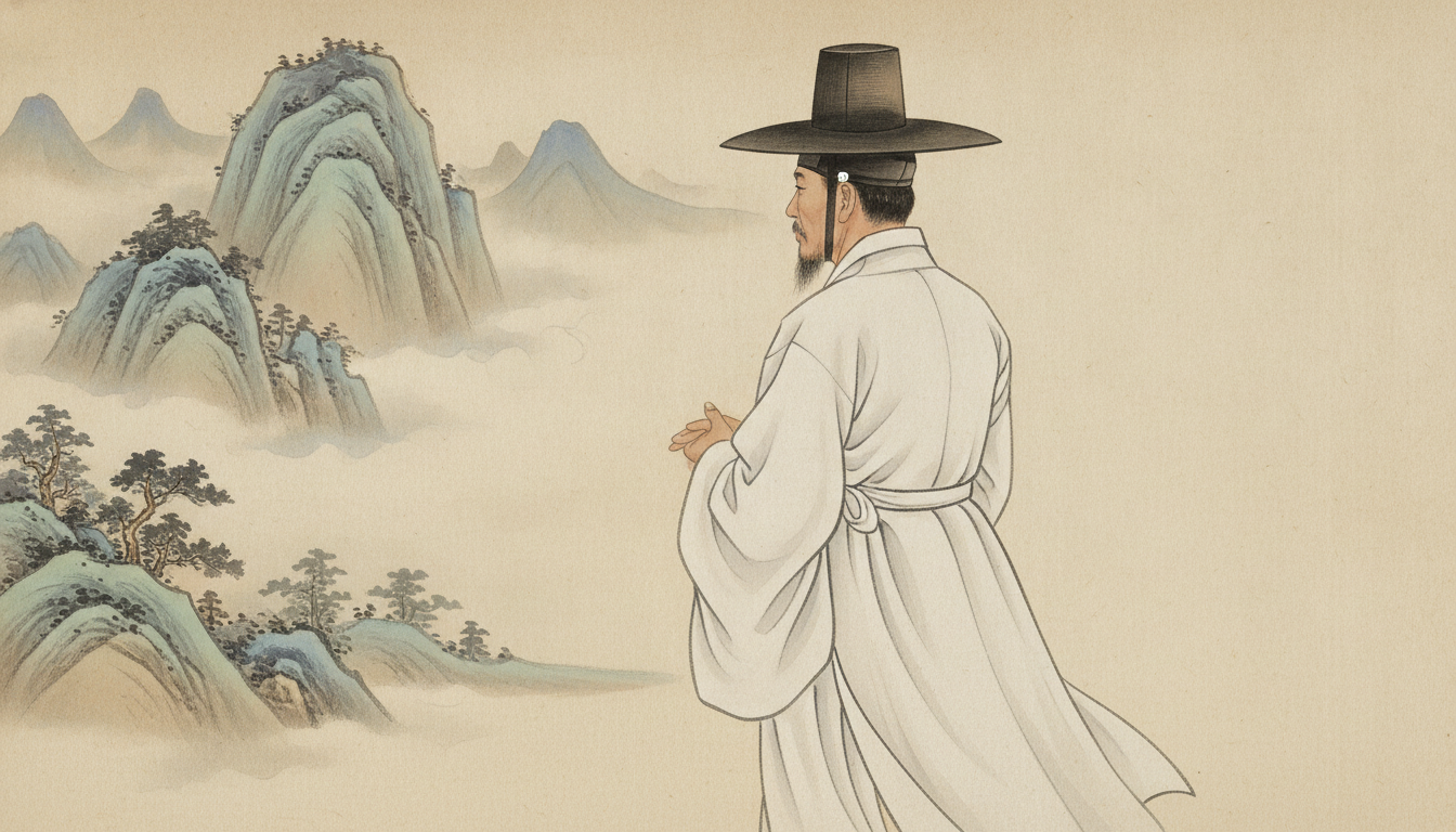 재수굿 태백산 신당의 새벽 정화수 기도 모습