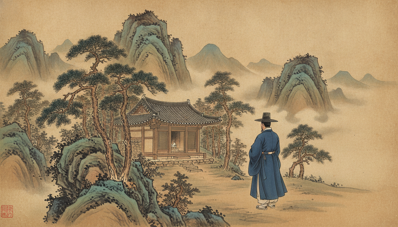 삼재풀이 태백산 당골 자락 산신당의 고요한 전경