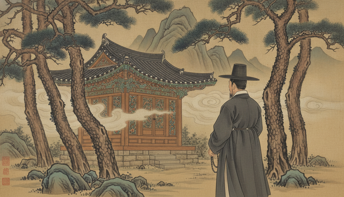 장거리 연애 이별 재회 태백산 깊은 산속 금은신당의 정경