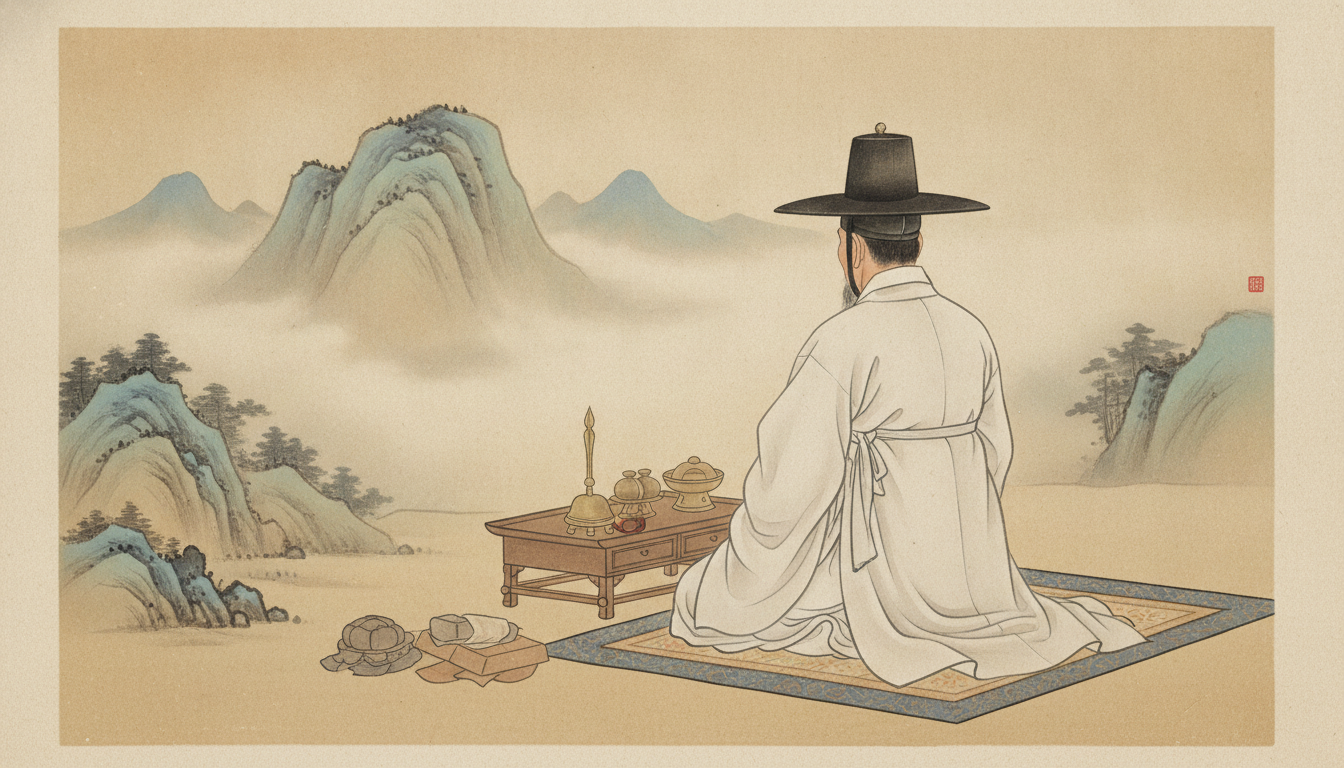 배우자궁 일지 보는법 태백산 깊은 산속 신당에서 정성껏 올린 재회초와 공양물