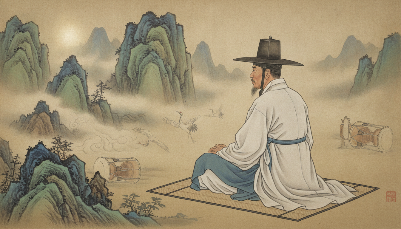 도화살 연애운 고요한 산사의 풍경과 마음을 다스리는 명상 이미지