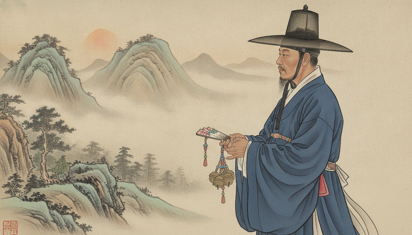 결혼 시기 사주 금은도령이 상담을 위해 펼쳐놓은 사주 원국과 산기도 도구들