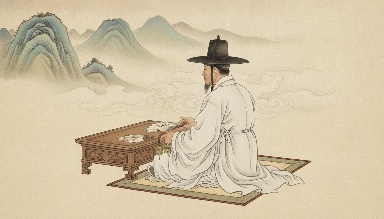 상문살 풀이 정갈하게 차려진 기도상 위에 놓인 맑은 정화수와 황촉