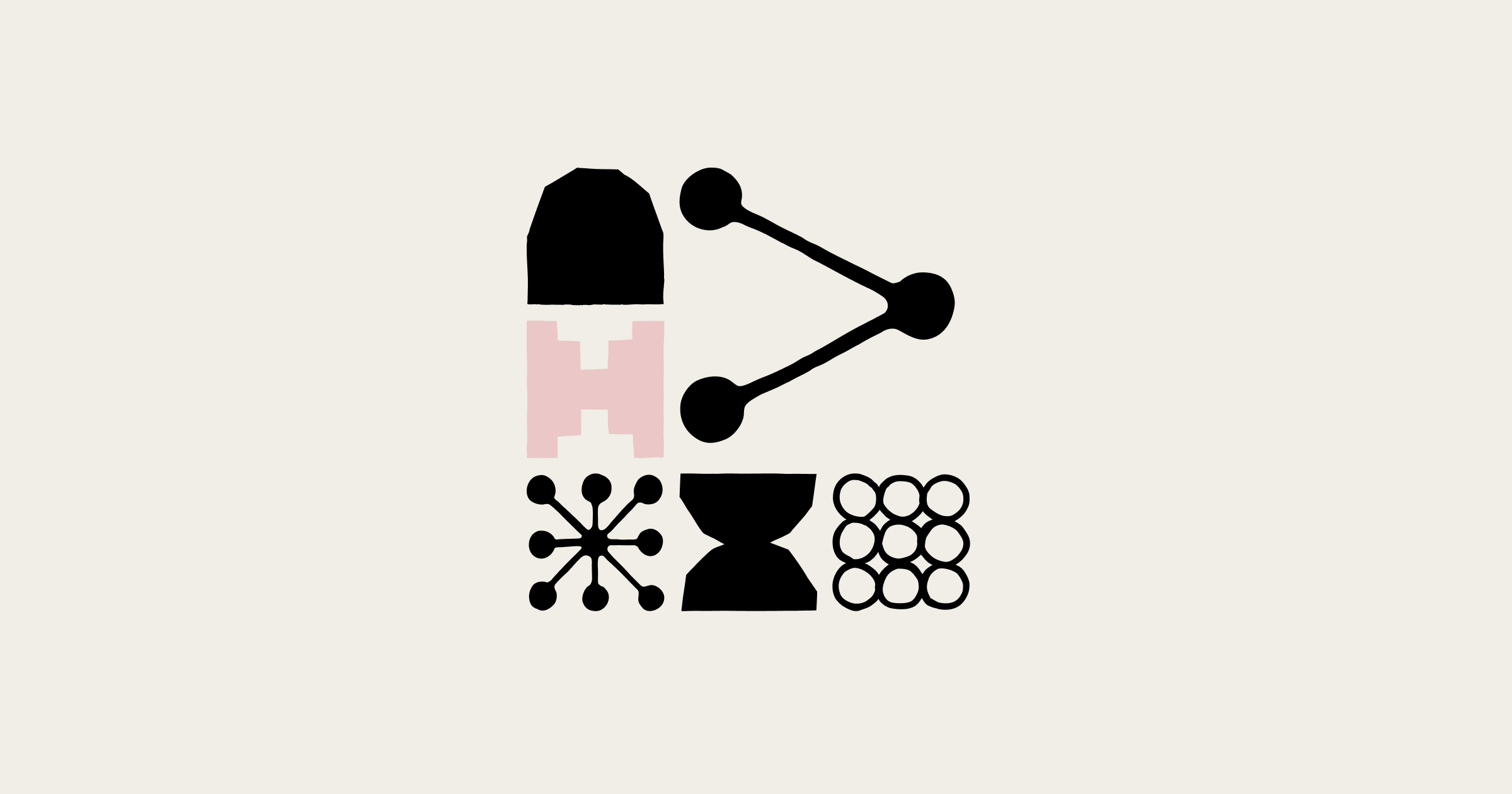 Anthropic 글 Equipping agents for the real world with Agent Skills의 대표 그림. 점을 선으로 이은 모양과 모래시계, 동그라미 묶음 같은 검은 도형과 분홍색 도형이 놓여 있다